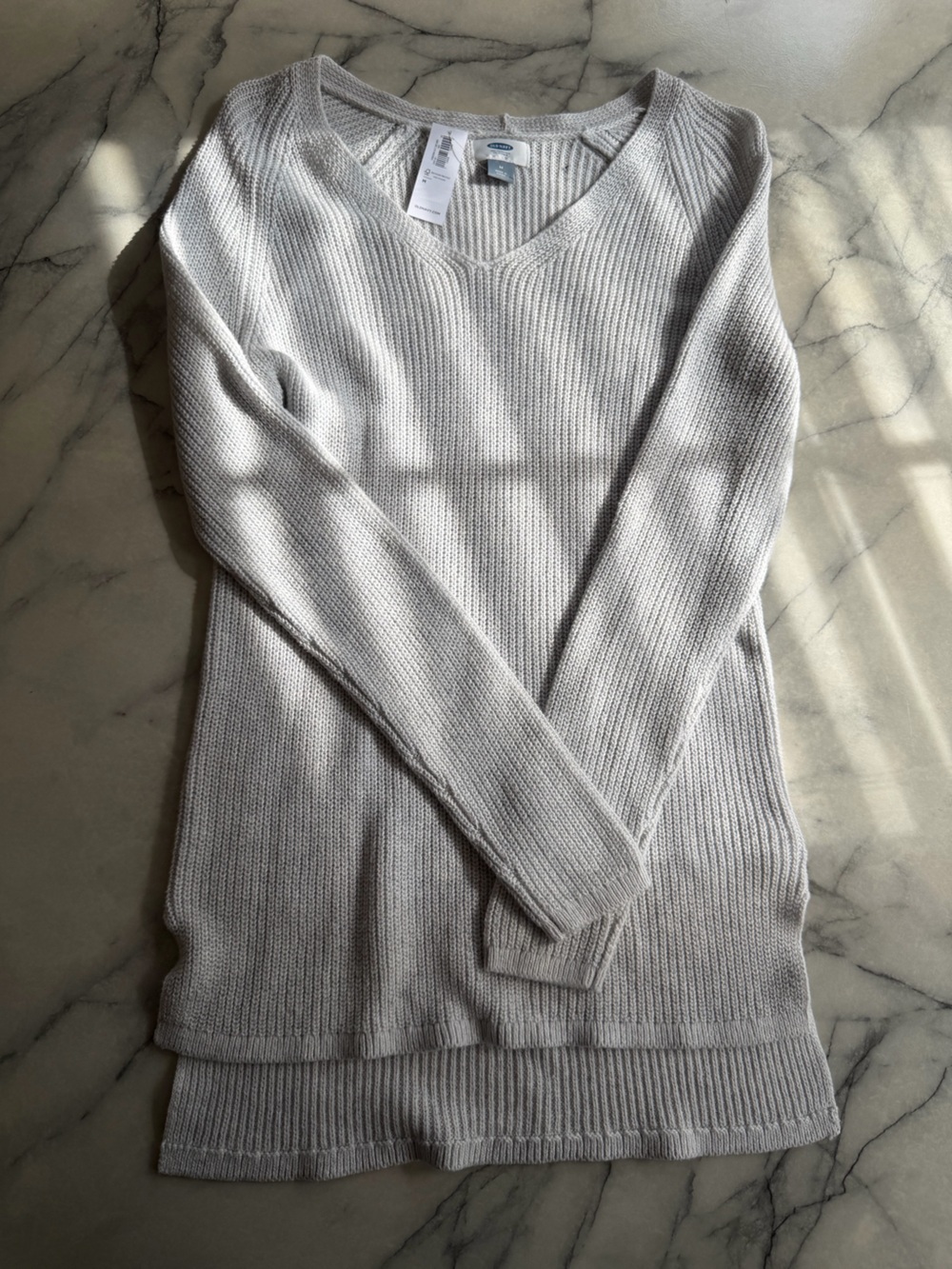 Brand New Old Navy Women’s Light Gray Crewneck Knit Sweater, SZ M